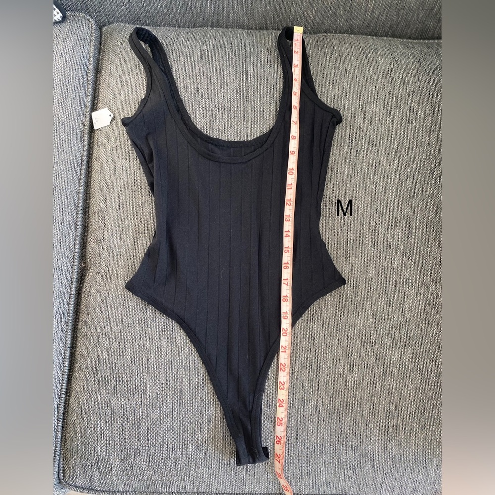 Black bodysuit ribbed small medium large NWT - Picture 13 of 16